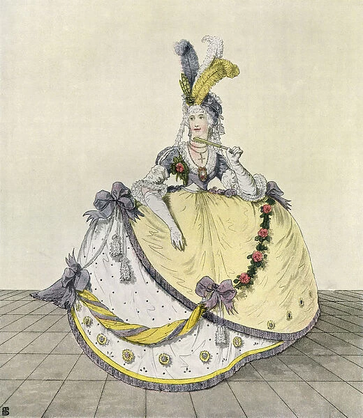 Lady In A Ball Gown At The English Court, 1800. From Illustrierte Sittengeschichte Vom Mittelalter Bis Zur Gegenwart By Eduard Fuchs, Published 1909