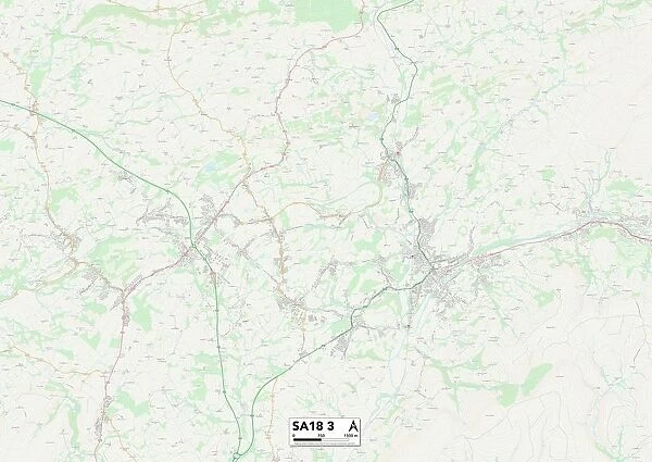 Carmarthenshire SA18 3 Map