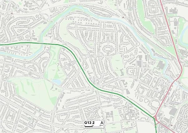Glasgow G13 2 Map