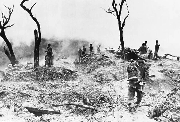 The Battle of Imphal-Kohima March - July 1944: The remains of Japanese dead