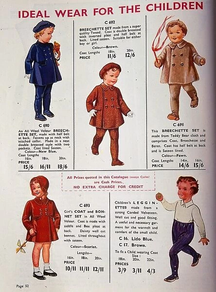 World War II Fashion 1939 childrens clothes