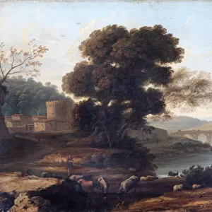 Claude - Pastoral Landscape with the Ponte Molle, Rome N070561