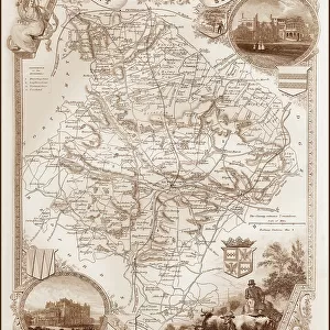 1840s Victorian Map of Huntingdonshire