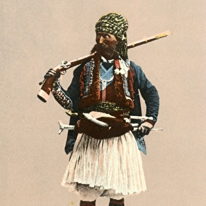 Bosnian Bandit in traditional regional costume