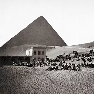 British army regiment at the Sphinx, Egypt, c. 1880 s