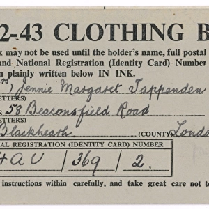 Clothing Ration Coupons
