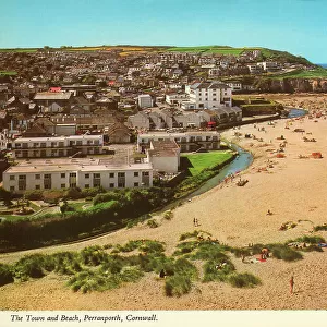 Cornwall, England - The Town and Beach, Perranporth