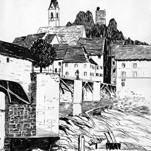 Drawing by Harold Auerbach, Laufenburg, Switzerland