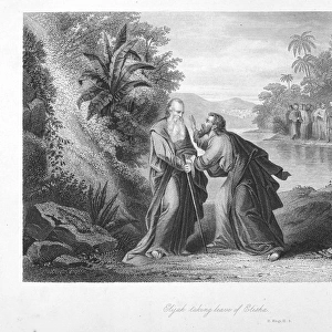 Elijah taking leave of Elisha