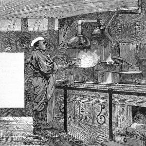 In the galley of the Emigrant Ship Indus, 1872