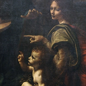 Leonardo da Vinci (1452-1519). Italian polymath. Virgin of t