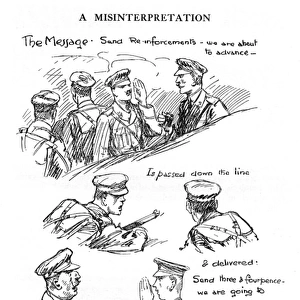 A Misinterpretation by C. Frampton, WW1 cartoon