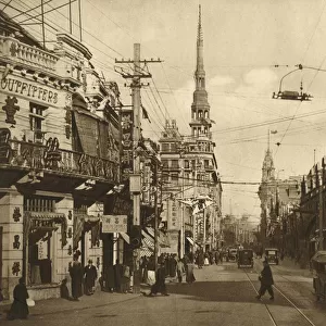 Nanking Road in Shanghai, China 1920s