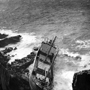 Nefeli wrecked at Dollar Cove, Lands End, Cornwall