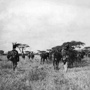 On patrol with General Smuts, Salaita, East Africa, WW1