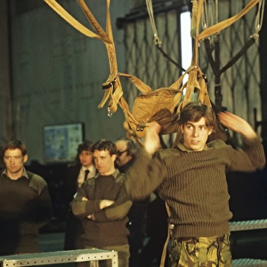Prince Andrew during parachute training