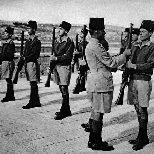 Sergeant and Recruits of the Palestine Police Force, 1945