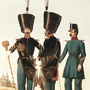 Spain (1853). Infantry soldiers. Litography