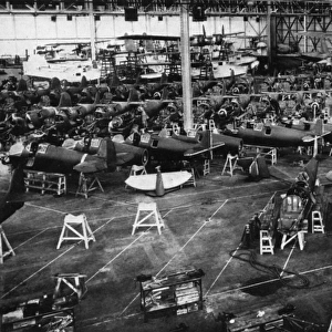 Spitfires under construction, 1939