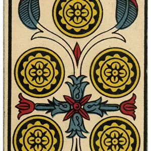 Tarot Card - Deniers (Coins) VI