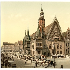 Town hall from the east, Breslau, Silesia, Germany (i. e. Wr