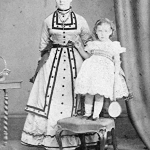 Victorian girl with her nanny (Polhill-Turner family)