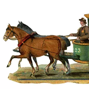 Victorian scrap, Birn Brothers horse-drawn tram