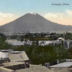 View of the Misti volcano, Arequipa, Peru, South America