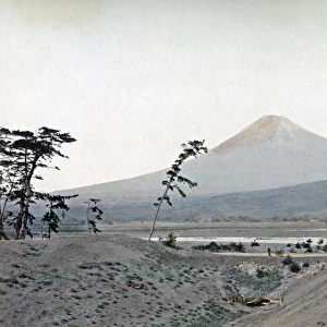 View of Mount Fuji, Japan, circa 1870s
