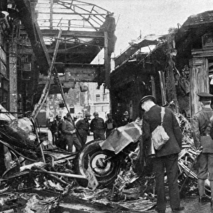 Wreckage caused by Dornier Bomber in Victoria Station