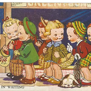 WW2 era - Comic Postcard - Ladies in Waiting
