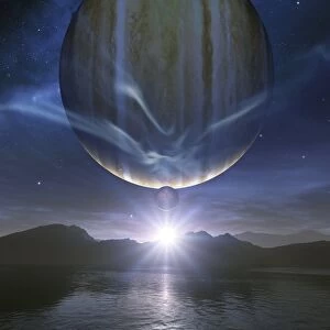 Extrasolar gas giant planet, artwork