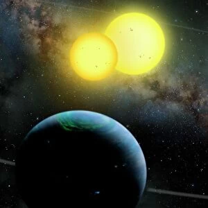 Kepler-35 planetary system, artwork C015 / 0790