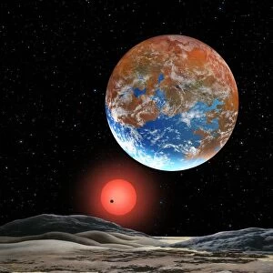 Super-Earth extrasolar planet, artwork C015 / 0800