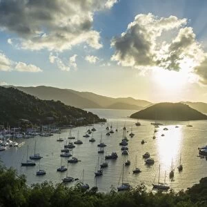 Sailing boat harbour on the West End of Tortola, British Virgin Islands, West Indies