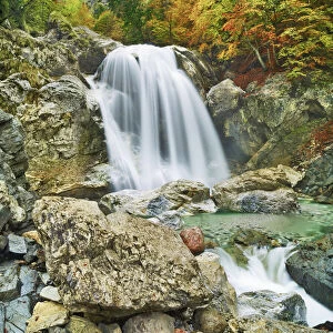 Brook gorge with waterfall - Austria, Carinthia, Hermagor, Garnitzenklamm - Alps
