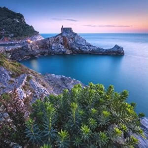 The Gulf of Poets of Portovenere, a spring evening, just after sunset, the province of La Spezia