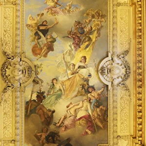 Kungliga slottet (Royal Palace) ceiling painting by Julius Kronberg, 1890s. Stockholm