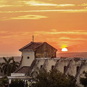 Santisima Trinidad Cathedral at sunset, elevated view, Trinidad, Sancti Spiritus Province