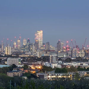 United Kingdom, England, London, View of the City of London skyline from Parliament Hill