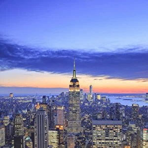 Usa, New York City, Manhattan, Midtown, Rockefeller Center, Top of the Rock Observatory