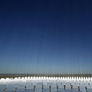A general view shows the PS10 solar plant at Solucar solar park in Sanlucar la Mayor