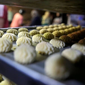 The traditional sweets Kahk are prepare ahead of the Eid al-Fitr festival