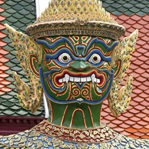 Buddhist mythology yaksa guarding the Temple of the Emerald Buddha located within