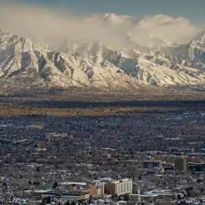 Clean Air from Ensign Peak area looking east toward University of Utah and LDS hospital