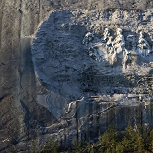 USA, Georgia, Atlanta. Worlds largest high-relief carving on Stone Mountain