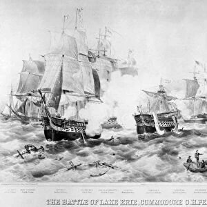 BATTLE OF LAKE ERIE, 1813. Oliver Hazard Perrys victory at Lake Erie, 10 September 1813