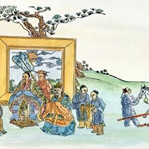 Chinese philosopher. Conferring with dukes of the Chinese states. Chinese drawing