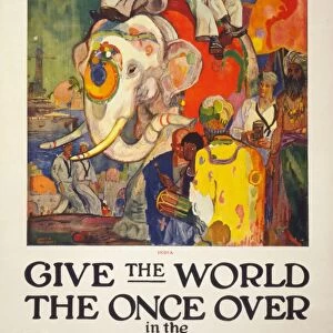 NAVY POSTER, 1919. Give the World a Once Over. Lithograph recruiting poster for the U