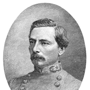 PIERRE G. T. de BEAUREGARD (1818-1893). American soldier. Wood engraving after a photograph, c1865